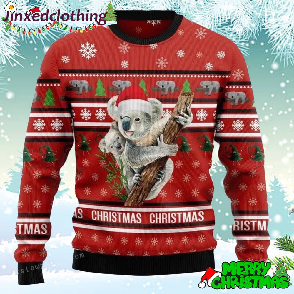 Merry Christmas Koala Ugly Sweater For Unisex 